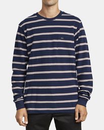 1 Bloom Pique - Long Sleeve Top for Men Blue U1KTRFRVF0 RVCA