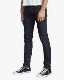 2 RVCA Rockers - Skinny Fit Jeans for Men Blue U1PNRFRVF0 RVCA