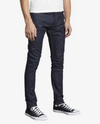 3 RVCA Rockers - Skinny Fit Jeans for Men Blue U1PNRFRVF0 RVCA