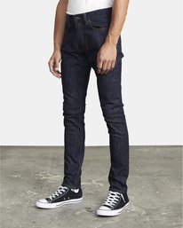 4 RVCA Rockers - Jean Skinny pour Homme Bleu U1PNRFRVF0 RVCA