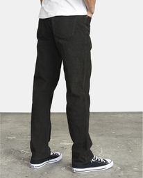 5 Daggers Pigment - Pantalon en velours c&ocirc;tel&eacute; pour Homme Noir U1PTRKRVF0 RVCA