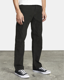 6 Daggers Pigment - Pantalon en velours c&ocirc;tel&eacute; pour Homme Noir U1PTRKRVF0 RVCA