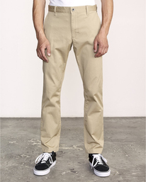 6 The Weekend Stretch - Pantalon pour Homme Beige U1PTRLRVF0 RVCA