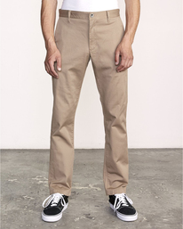 6 The Weekend Stretch - Pantalon pour Homme Beige U1PTRLRVF0 RVCA
