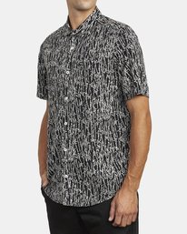 3 Jungle Fuzz - Short Sleeve Shirt for Men Black U1SHRCRVF0 RVCA
