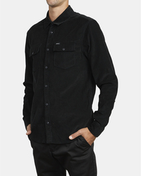 11 Freeman - Camisa de manga larga para Hombre Negro U1SHRQRVF0 RVCA