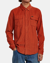 5 Freeman - Camisa de manga larga para Hombre Marron U1SHRQRVF0 RVCA