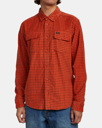 3 Freeman - Camisa de manga larga para Hombre Marron U1SHRQRVF0 RVCA
