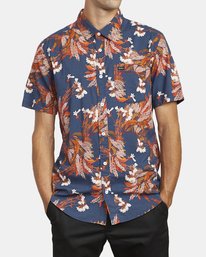 1 Paradiso Floral - Short Sleeve Shirt for Men Blue U1SHRXRVF0 RVCA