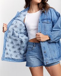 2 Stacey Rozich Lounger Denim - Veste en jean pour Femme Bleu U3JKRARVF0 RVCA