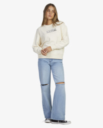 2 Patched RVCA Curl - Sweat pour Femme Beige UVJFT00117 RVCA