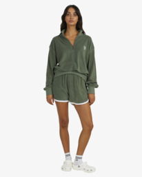 2 Grand Slam - Sweatshirt mit Rei&szlig;verschluss f&uuml;r Frauen Gr&uuml;n UVJFT00121 RVCA