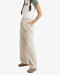 4 Stripe Hudson - Wide Leg Pants for Women White UVJNP00152 RVCA