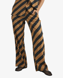 0 Milspec Stripe Holiday - Pantaloni a gamba larga da Donna Brown UVJNP00153 RVCA