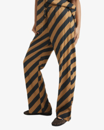 3 Milspec Stripe Holiday - Pantaloni a gamba larga da Donna Brown UVJNP00153 RVCA