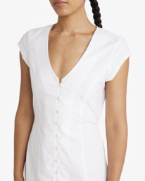 2 Understated - Vestido de Longitud Media para Mujer Blanco UVJWD00215 RVCA