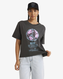 0 Global - Camiseta de manga corta para Mujer Negro UVJZT00285 RVCA