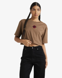 0 Jupiter - Short Sleeves T-Shirt for Women Brown UVJZT00288 RVCA