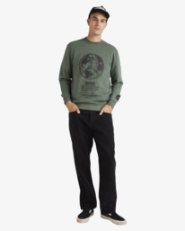 4 Global - Pullover Sweatshirt for Men Green UVYFT00328 RVCA