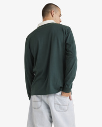 1 Collegiate Polo - Polo à manches longues pour Homme Vert UVYZT00921 RVCA