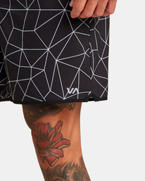 7 VA Sport Yogger Stretch 17" - Performance Shorts für Männer Weiss V201TRYS RVCA