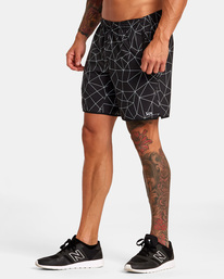 4 VA Sport Yogger Stretch 17" - Performance Shorts für Männer Weiss V201TRYS RVCA