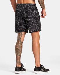 5 VA Sport Yogger Stretch 17" - Performance Shorts für Männer Weiss V201TRYS RVCA