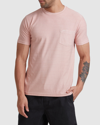 7 Texture Stripe - T-Shirt for Men Gray W1KTRDRVP1 RVCA