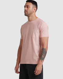 4 Texture Stripe - T-Shirt for Men Gray W1KTRDRVP1 RVCA