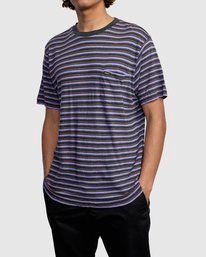 3 Toluca Micro Stripe - T-shirt pour Homme  W1KTRERVP1 RVCA