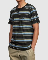 4 Bez Stripe - T-Shirt for Men Black W1KTRJRVP1 RVCA