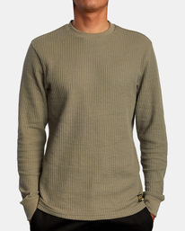 1 Recession Day Shift - Long Sleeve Thermal Top for Men Green W1KTRKRVP1 RVCA