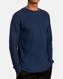 4 Recession Collection Day Shift - Long Sleeve Thermal Top for Men Blue W1KTSKRVMU RVCA