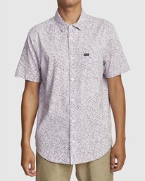 0 Oblow Waves - Short Sleeve Shirt for Men Roxo W1SHIDRVP1 RVCA