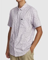 3 Oblow Waves - Short Sleeve Shirt for Men Roxo W1SHIDRVP1 RVCA