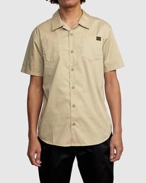 2 Recession Collection Day Shift - Short Sleeve Shirt for Men  W1SHRSRVP1 RVCA