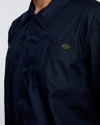4 Recession Collection Day Shift - Short Sleeve Shirt for Men Blue W1SHRSRVP1 RVCA