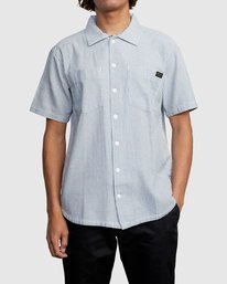 1 Recession Collection Day Shift Stripe - Short Sleeve Shirt for Men  W1SHRXRVP1 RVCA