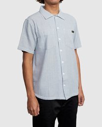 5 Recession Collection Day Shift Stripe - Short Sleeve Shirt for Men  W1SHRXRVP1 RVCA