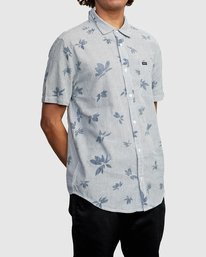6 Endless Seersucker - Short Sleeve Shirt for Men Blue W1SHSFRVP1 RVCA