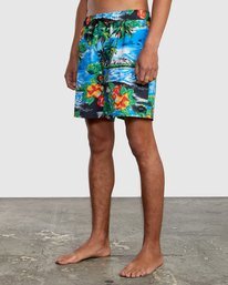 3 VA Elastic 17" - Swim Shorts for Men Grey W1VORDRVP1 RVCA
