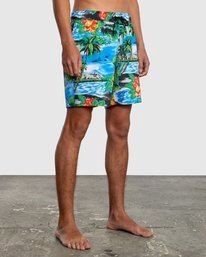 4 VA Elastic 17" - Swim Shorts for Men Grey W1VORDRVP1 RVCA