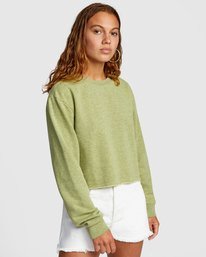 6 Kingston - Sudadera ligeramente corta para Mujer  W3FLRBRVP1 RVCA