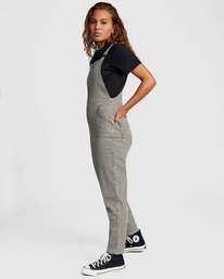 2 Recession Collection Moonshine - Zip Front Dungarees for Women Grey W3ONRJRVP1 RVCA