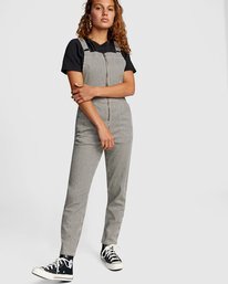 3 Recession Collection Moonshine - Zip Front Dungarees for Women Grey W3ONRJRVP1 RVCA