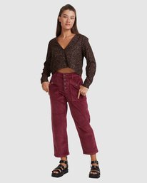 0 Badder - Pantalón de pana para Mujer Rojo W3PTRARVP1 RVCA