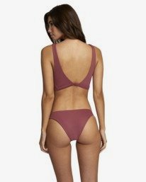 0 Solid Medium - Medium Bikini Bottoms for Women Purple W3SBRORVP1 RVCA