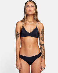 8 Solid Crossback - Bikini Top for Women Black W3STSDRVP1 RVCA