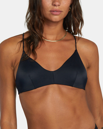 6 Solid Crossback - Bikini Top for Women Black W3STSDRVP1 RVCA