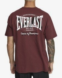 3 Everlast x RVCA Stack Patch - Maglietta da Uomo Purple W4SSMLRVP1 RVCA
